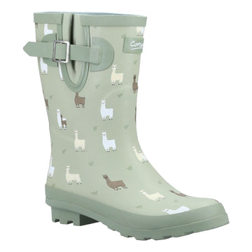 Womens Cotswold Farmyard Mid Wellingtons - Alpaca