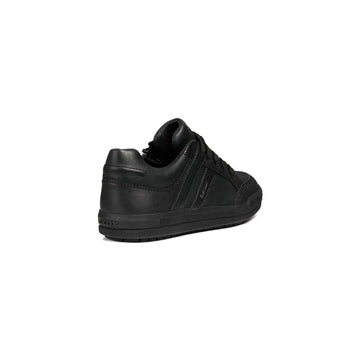Junior Boys Geox Arzach Black School Shoes - Black