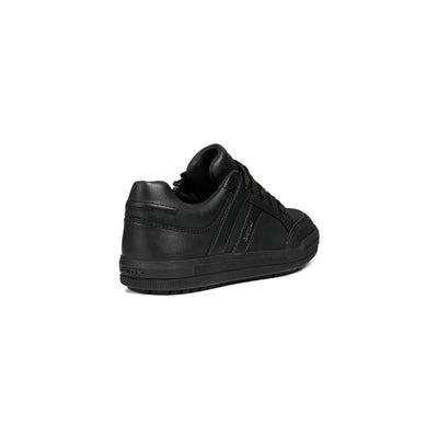 Junior Boys Geox Arzach Black School Shoes - Black