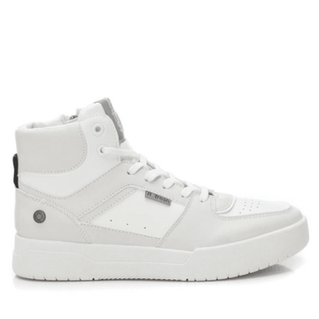 Womens Refresh White & Grey High Top Trainers - White