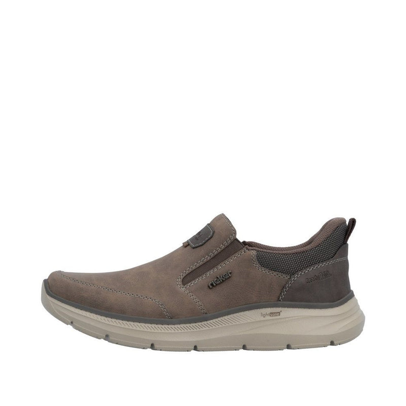 Mens Rieker B1851 Brown Casual Slip-on Shoe - Brown