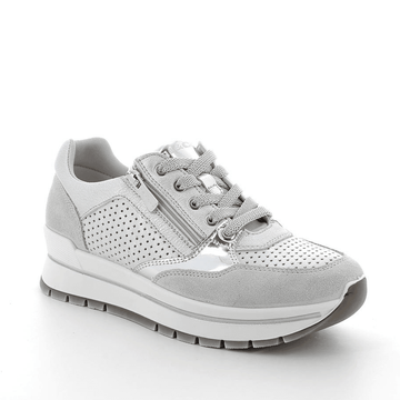 Womens Igi & Co 7660744 Silver Side Zip Wedge Trainers - Silver