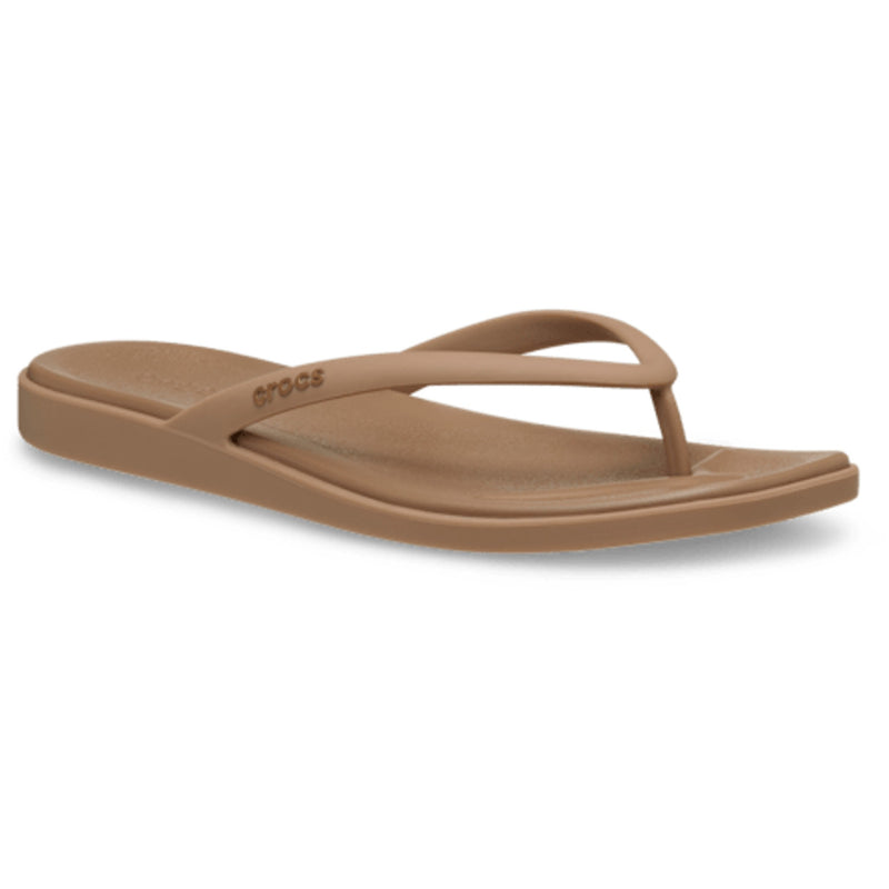 Womens Crocs Miami Flip Flops - Milk Chocolate