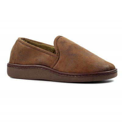 Mens Lazy Dogz Manor II Brown Slippers - Brown