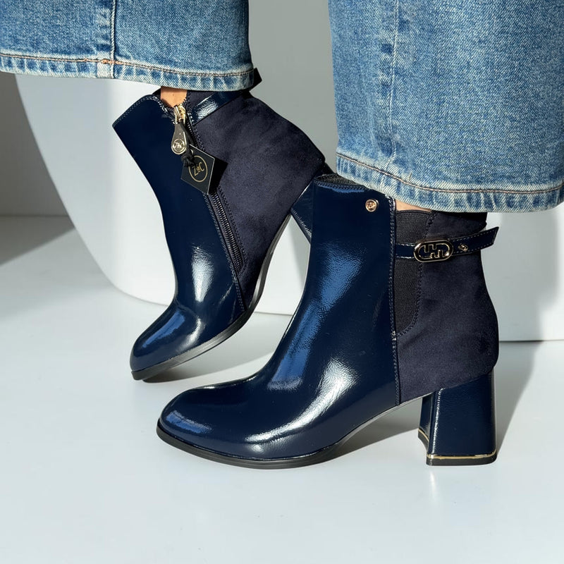 Womens Zanni & Co Fuyang One Cobalt Mix Ankle Boots - Cobalt Mix
