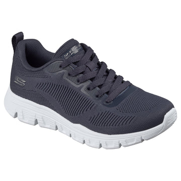 Womens Skechers 117700 Engineered Knit Lace Up Bobs B Lite Trainer - Dark Navy