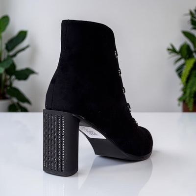 Womens Redz D6036 Black Ankle Boots - Black