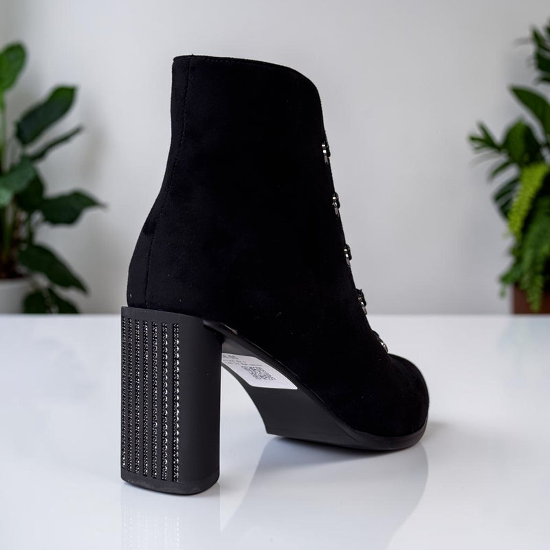 Womens Redz D6036 Black Ankle Boots - Black