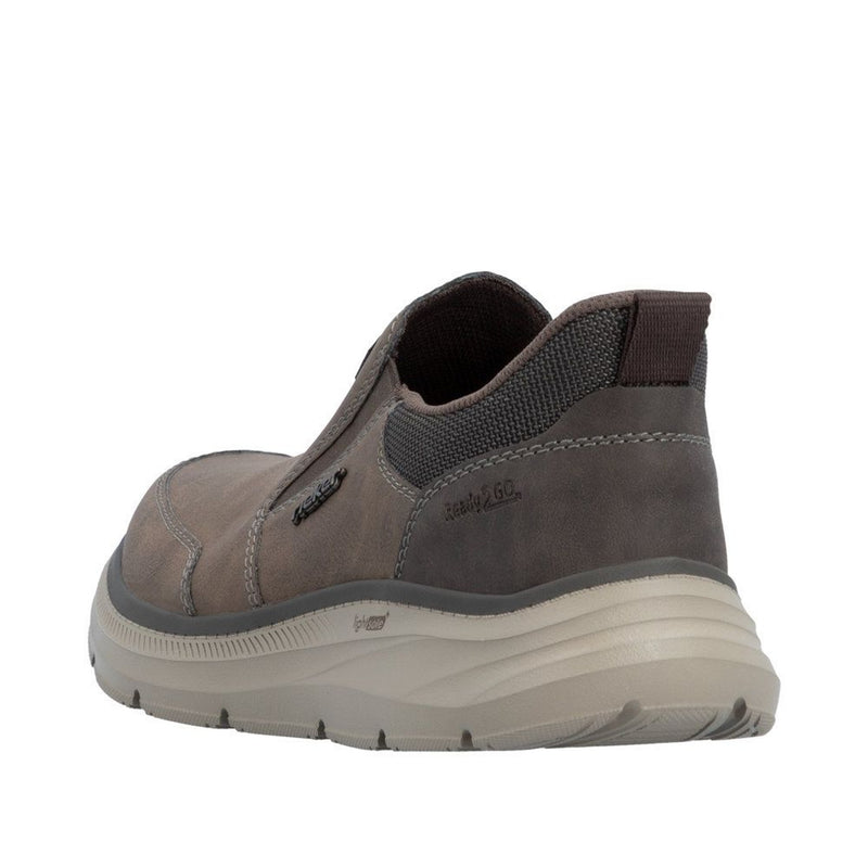 Mens Rieker B1851 Brown Casual Slip-on Shoe - Brown