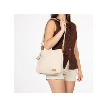 Womens Rieker H1004 Beige Shoulder Bag - Beige Gold