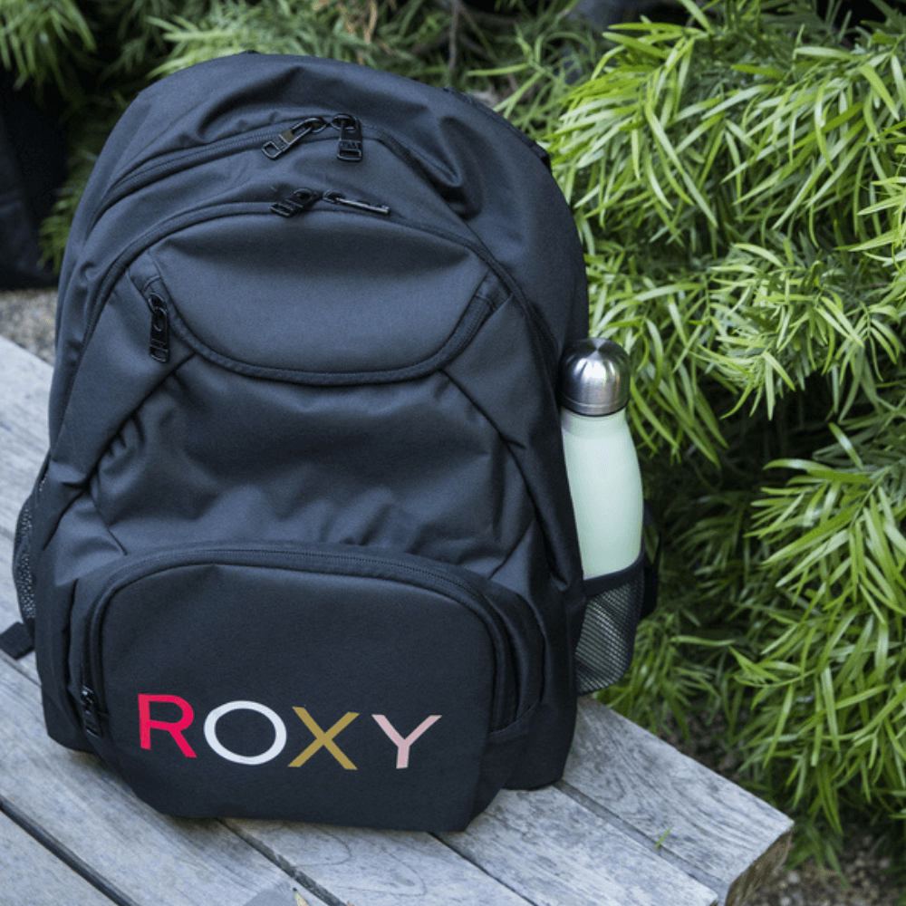 Kids Roxy Bags Shadow Swell Logo Black 24L Backpack