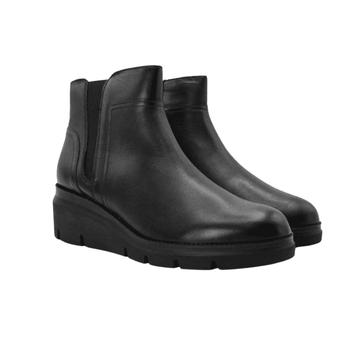 Dubarry Womens Eden Leather Wedge Ankle Boots - Black - Black