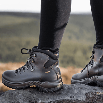 Mens Grisport Everest Waxed Leather Hiking Boot - brown