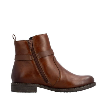Womens Rieker 74856 Cognac Boots - Cognac