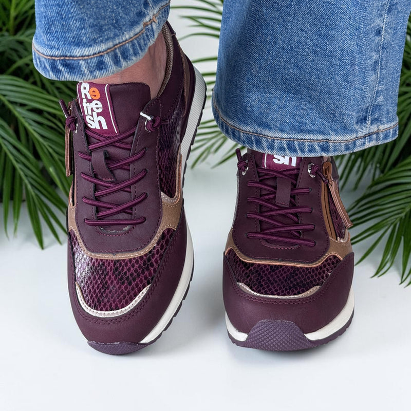 Womens Refresh 176109 Trainers - Burgundy