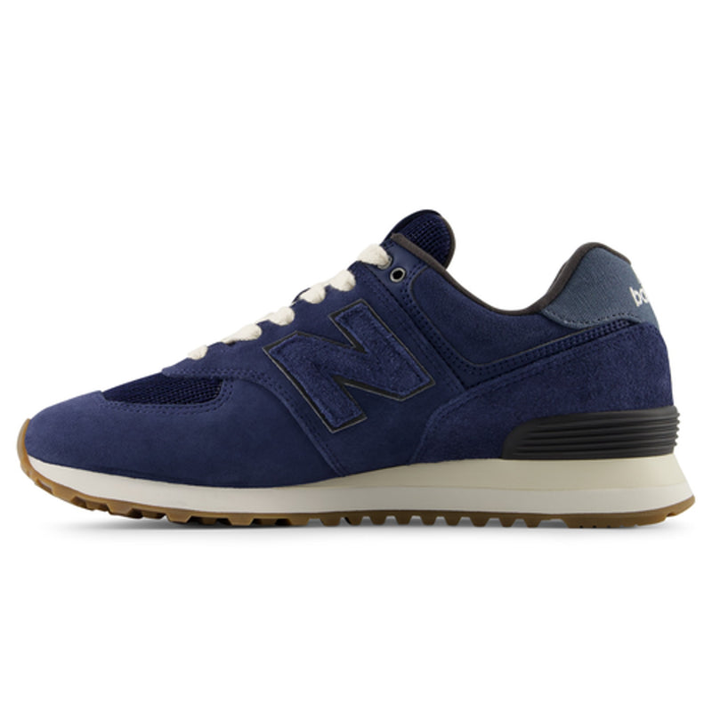 Unisex New Balance 574 Suede Navy Trainers - Navy