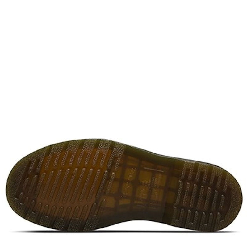 Girls Dr Martens 1461 Black Smooth Leather Yellow Stitch Lace Up Shoes - Black