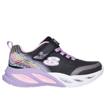 Girls Skechers 303709L Black Cosmic Glow Trainers - Junior - Black