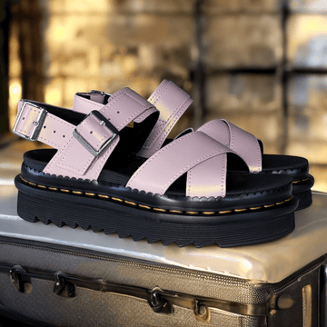 Womens Dr Martens Voss II Pink Iridescent Sandals - Pink