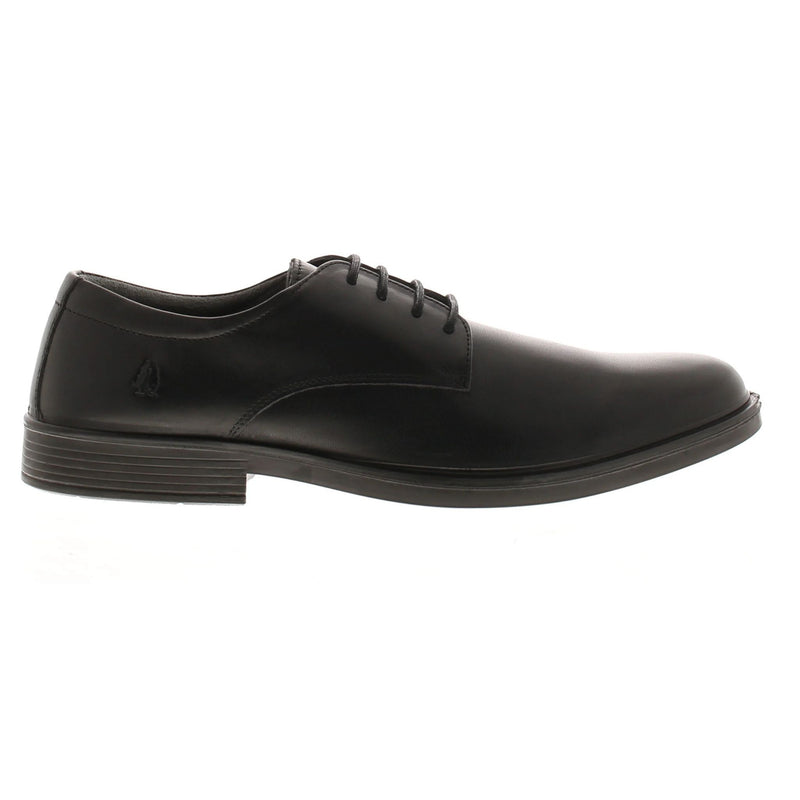 Boys Hush Puppies Neal Black School Shoes - Black