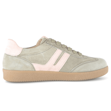 Womens Gabor 83.300 Green Suede Gumsole Trainers - Green