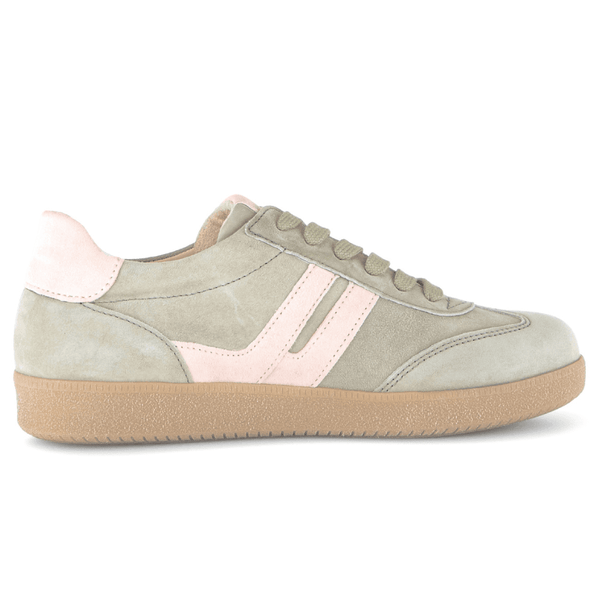 Womens Gabor 83.300 Green Suede Gumsole Trainers - Green