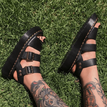 Womens Dr Martens Gryphon Quad Sandals - Black