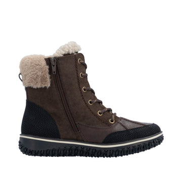 Womens Rieker Z4203 Black Boots - Black