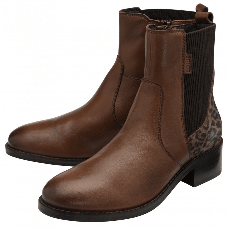 Womens Lotus Lindley Ankle Boots - Tan