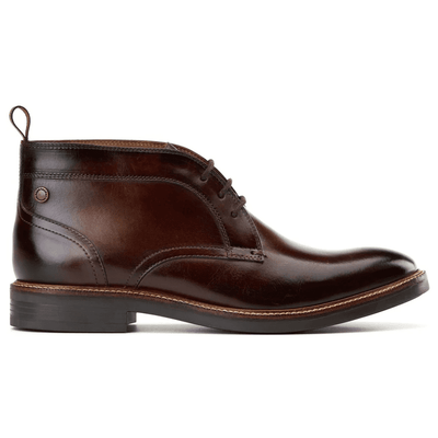 Base London Mens Lincoln Chukka Ankle Boots - Washed Brown