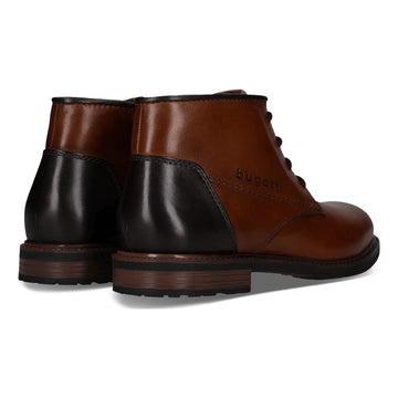 Mens Bugatti AYR31 Cognac Ankle Boots - Cognac