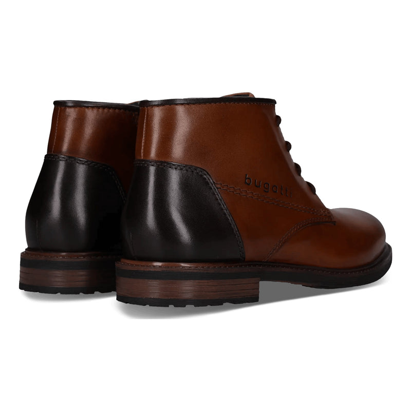 Mens Bugatti AYR31 Cognac Ankle Boots - Cognac
