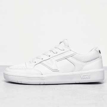 Womens Vans Lowland Triple White Leather Trainer - White