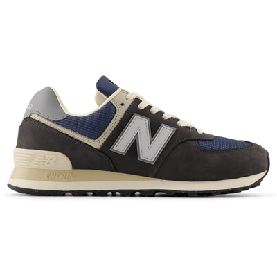 New Balance Mens 574 Trainers - Black Cement with Slate Grey - Black