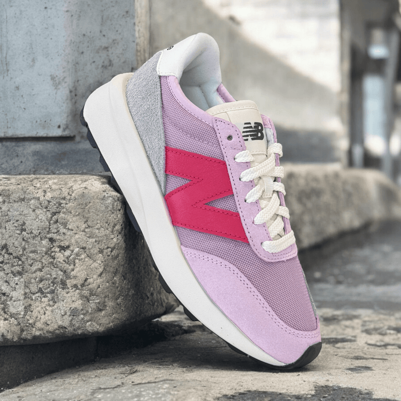 New Balance Womens 370 Mix Trainers - Rose Sugar with Blast Red - Pink