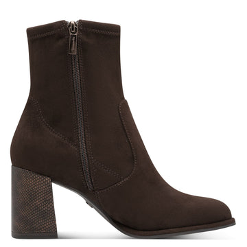 Womens Tamaris 25057 Mocca Comb Ankle Boots - Mocca Comb