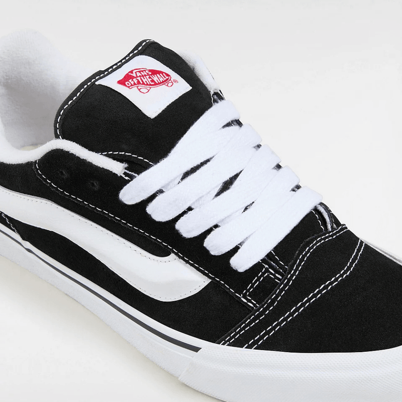 Womens Vans Knu Skool Unisex Black and White Trainers - Black