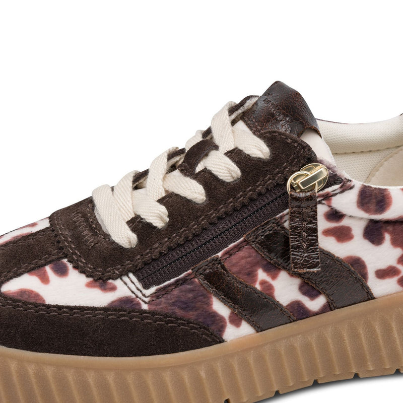 Womens Tamaris 83739 Side Zip Trainers - Cow
