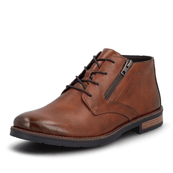 Mens Rieker 14609 Lace and Zip Chukka Boots - Brown