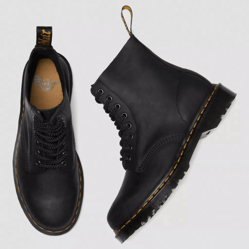Womens Dr Martens 1460 Pascal Waxed Grain Boots - Black
