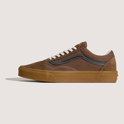 Mens Vans Old Skool - Gum Vintage Cocoa Trainers - Vintage Cocoa
