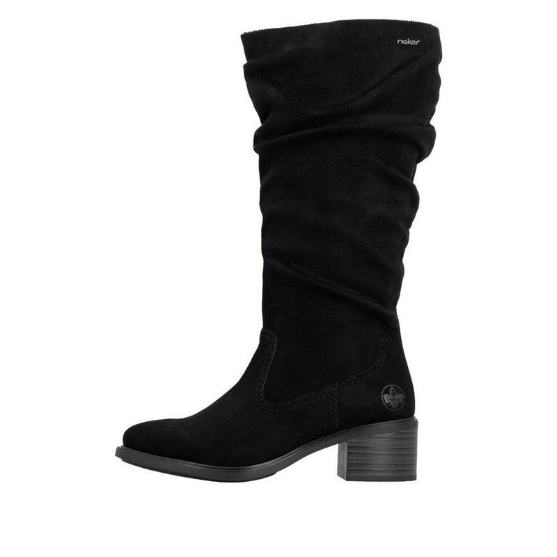 Womens Rieker 74192 Long Boots - Black