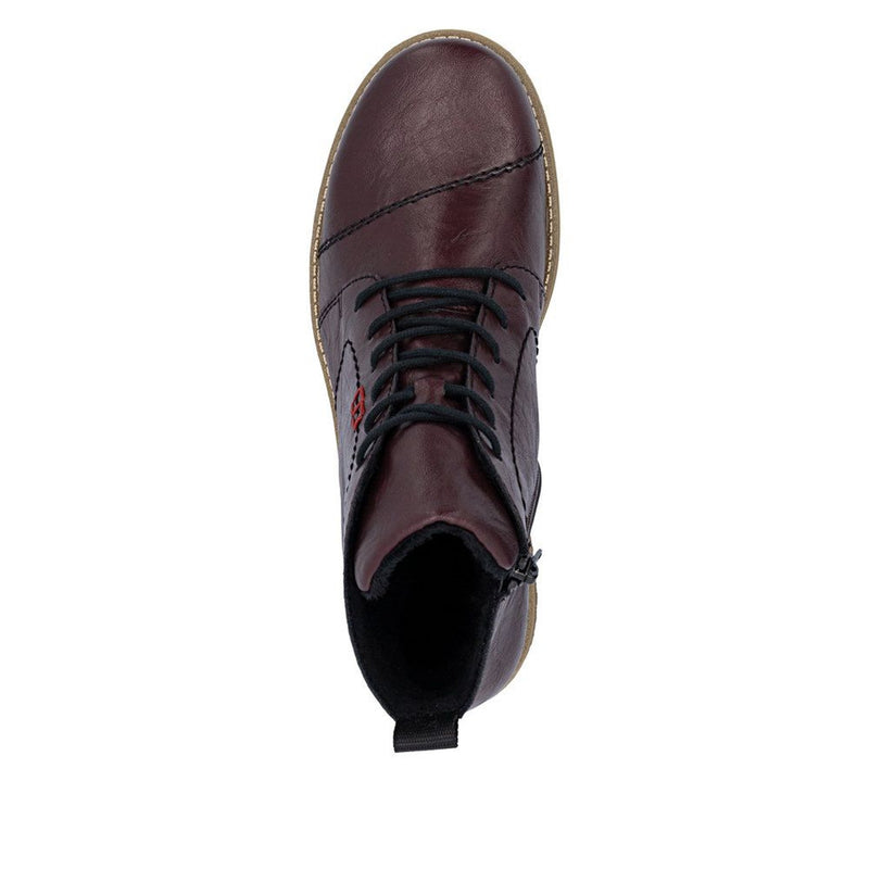 Womens Rieker 73500 Ankle Boots - Blackberry