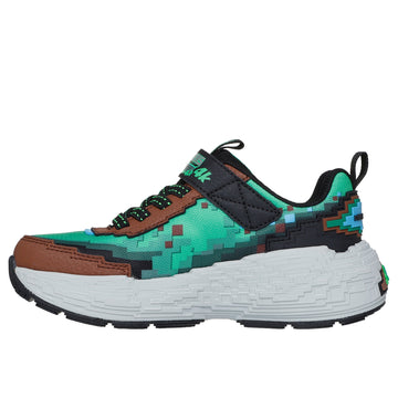 Boys Skechers 402160L Mega-Craft 4K Brown & Green Trainer - Junior - Brown