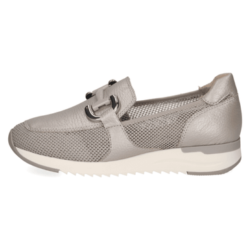 Womens Caprice 24536 Mesh Sporty Wedge Loafers - Grey