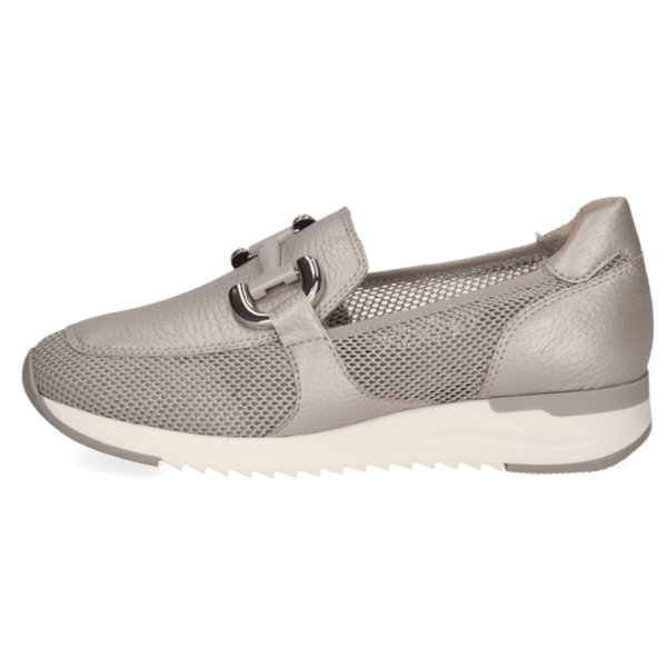 Womens Caprice 24536 Mesh Sporty Wedge Loafers - Grey
