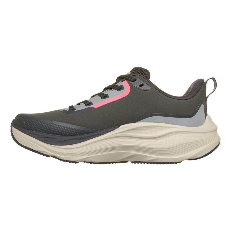 Womens Skechers 129203 Max Cushioning Max Run - Vorteza Waterproof Trainers - Olive