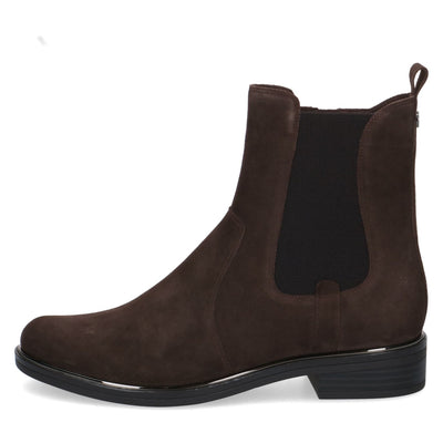 Womens Caprice 25304 Dark Brown Suede Boots - Dark Brown Suede