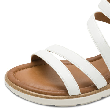 Womens Tamaris 28713 Velcro Closed Sandals - White Uni