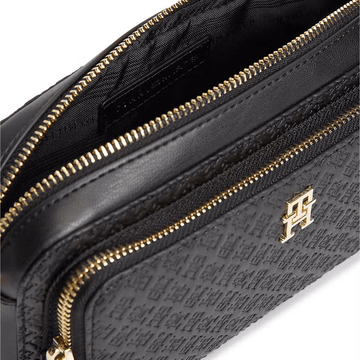 Womens Tommy Hilfiger Monogram Crossbody Camera Bag - Black